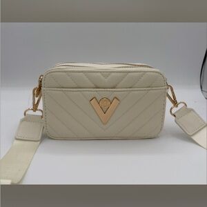 Valentino ORLANDI White Quilted Camera Crossbody Bag